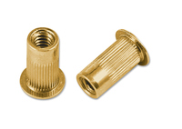 M5 RIBBED KLIK RIVET NUT .080-.130 GRIP RANGE YELLOW ZINC PLATED